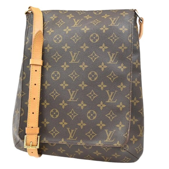 LOUIS VUITTON Musette Shoulder Bag Monogram Leather Brown France M51256　82AA012 - Picture 1 of 15